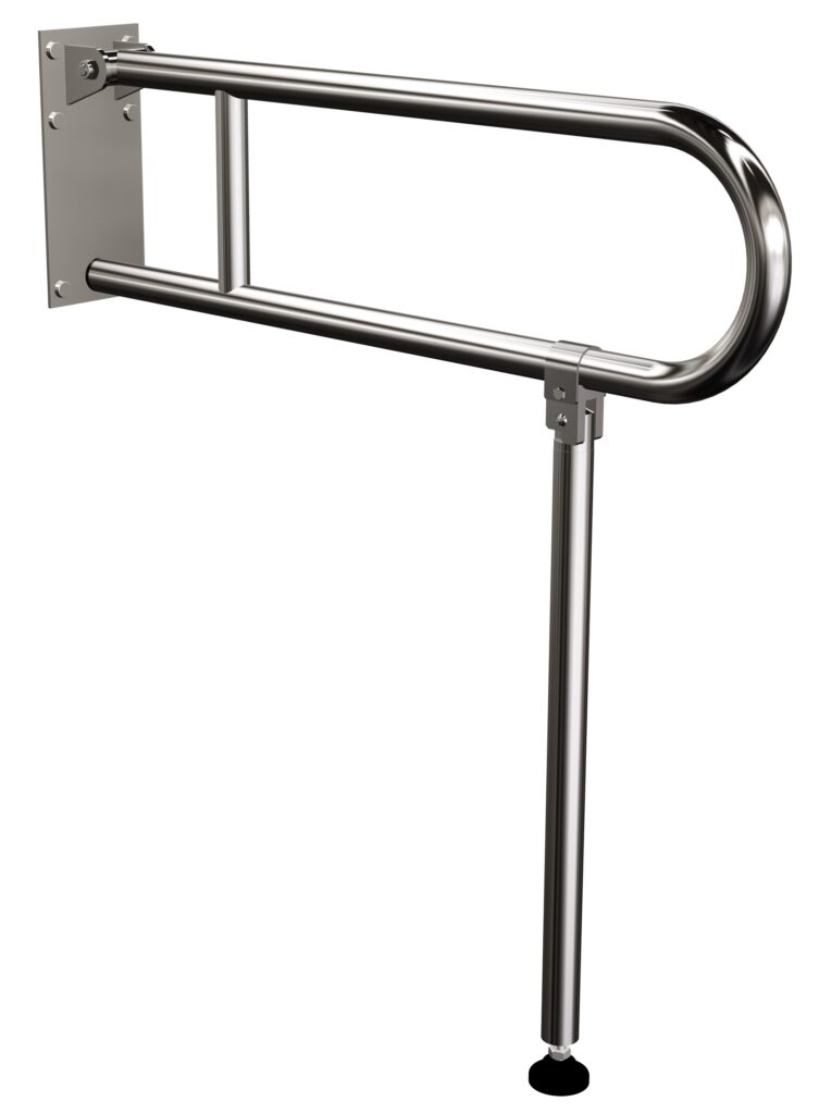 Podpora do uchwytu uchylnego Ø25 ANDEX Bez Barier 838CC stal nierdzewna polerowana