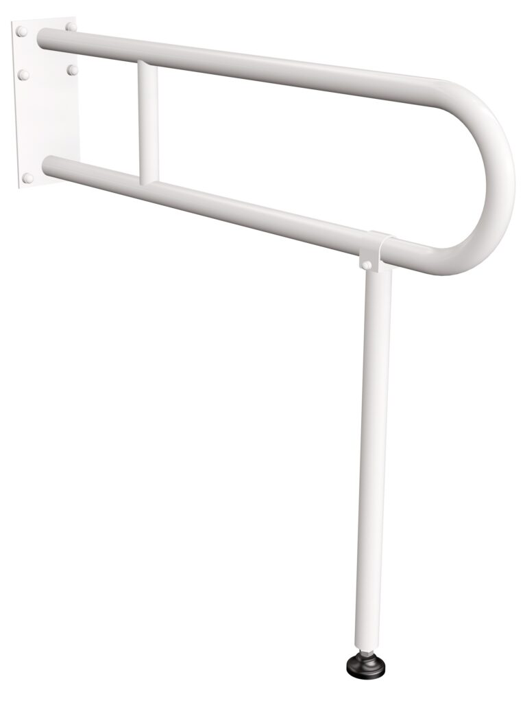 Podpora uchwytu stałego Ø25 ANDEX Bez Barier 839B stal nierdzewna biały