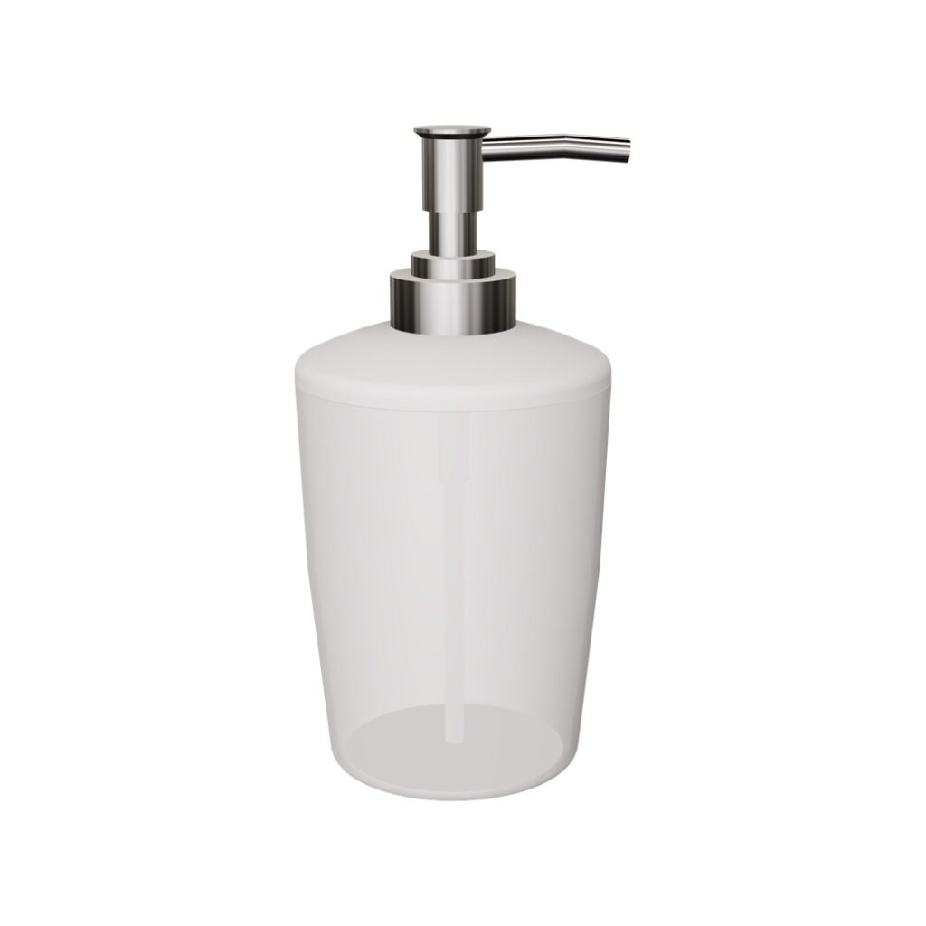Pojemnik plastikowy na mydło w płynie ANDEX 204P chrom