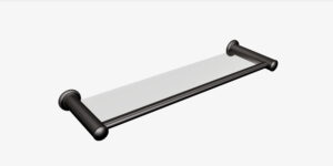 Półka łazienkowa szklana 50 cm ANDEX Classic 001/50NG czarna