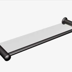 Półka łazienkowa szklana 50 cm ANDEX Classic 001/50NG czarna