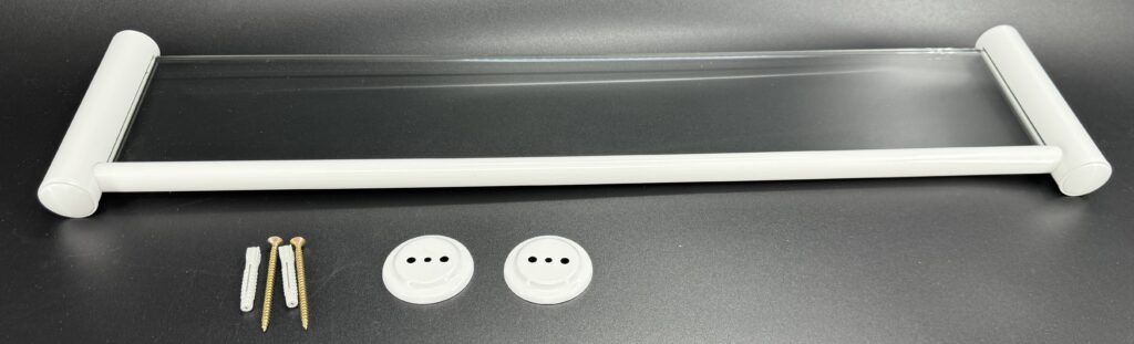 Półka łazienkowa szklana 60 cm ANDEX Classic 001/60B biała