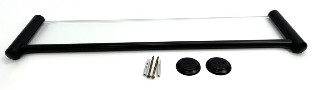 Półka łazienkowa szklana 60 cm ANDEX Classic 001/60/NG czarna