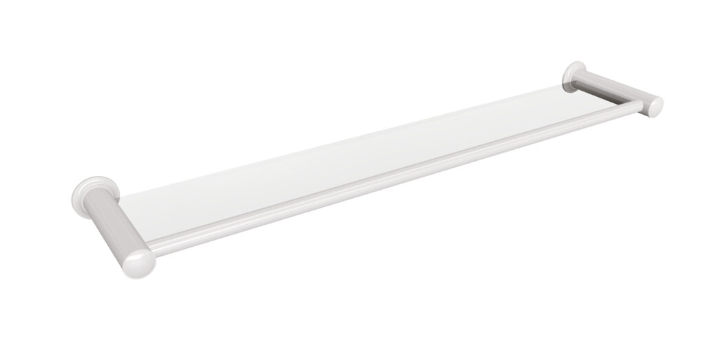 Półka łazienkowa szklana 70 cm ANDEX Classic 001/70B biała