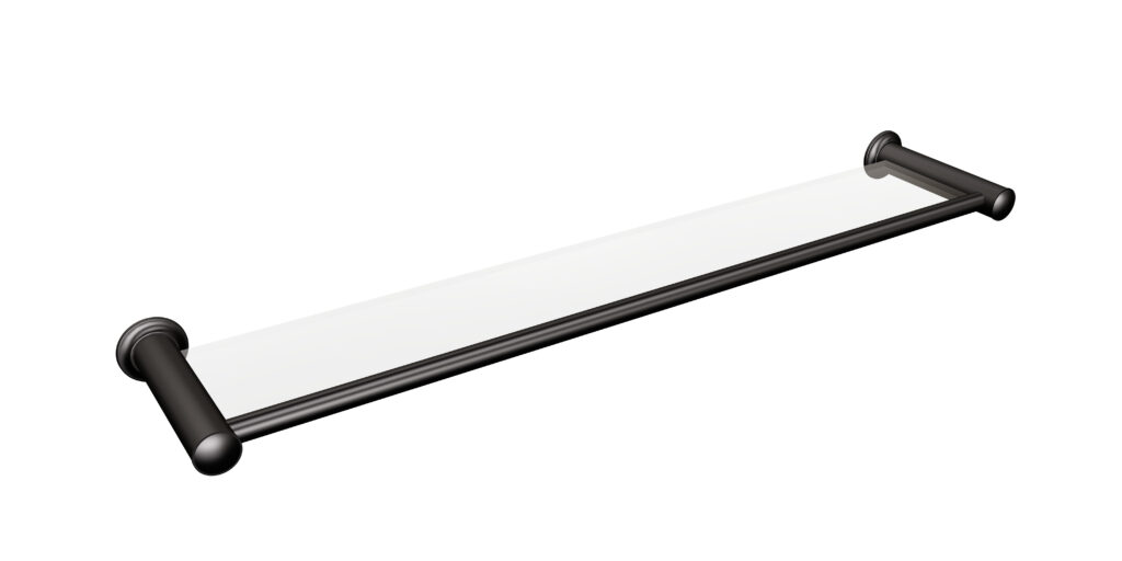 Półka łazienkowa szklana 70 cm ANDEX Classic 001/70NG czarna