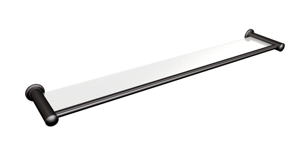 Półka łazienkowa szklana 80 cm ANDEX Classic 001/80NG czarna