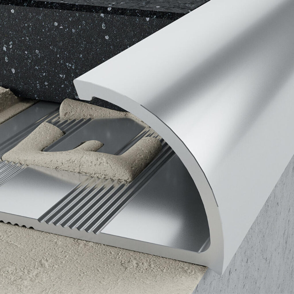 Profil C krawędziowy 8 mm długość 250 cm, aluminiowy, surowy