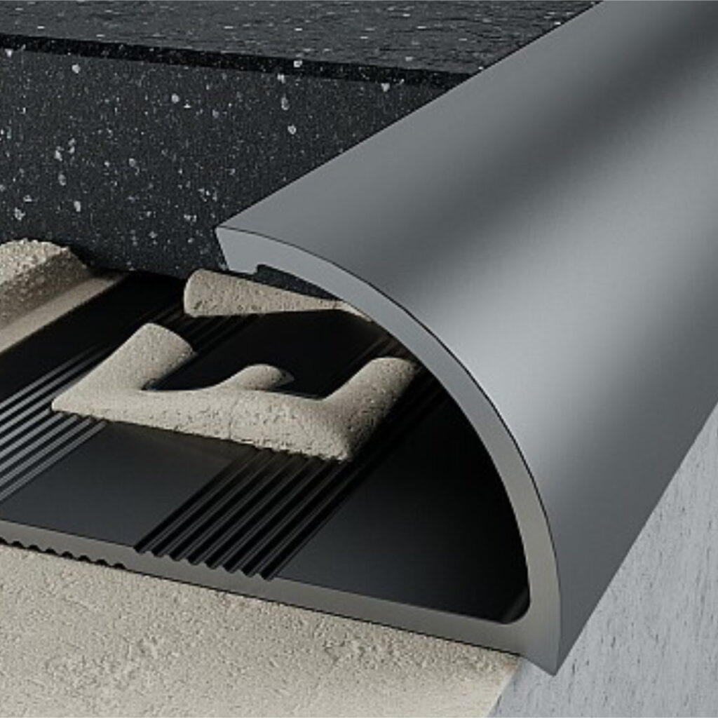 Profil C krawędziowy 12 mm długość 250 cm, aluminiowy, anodowany grafit