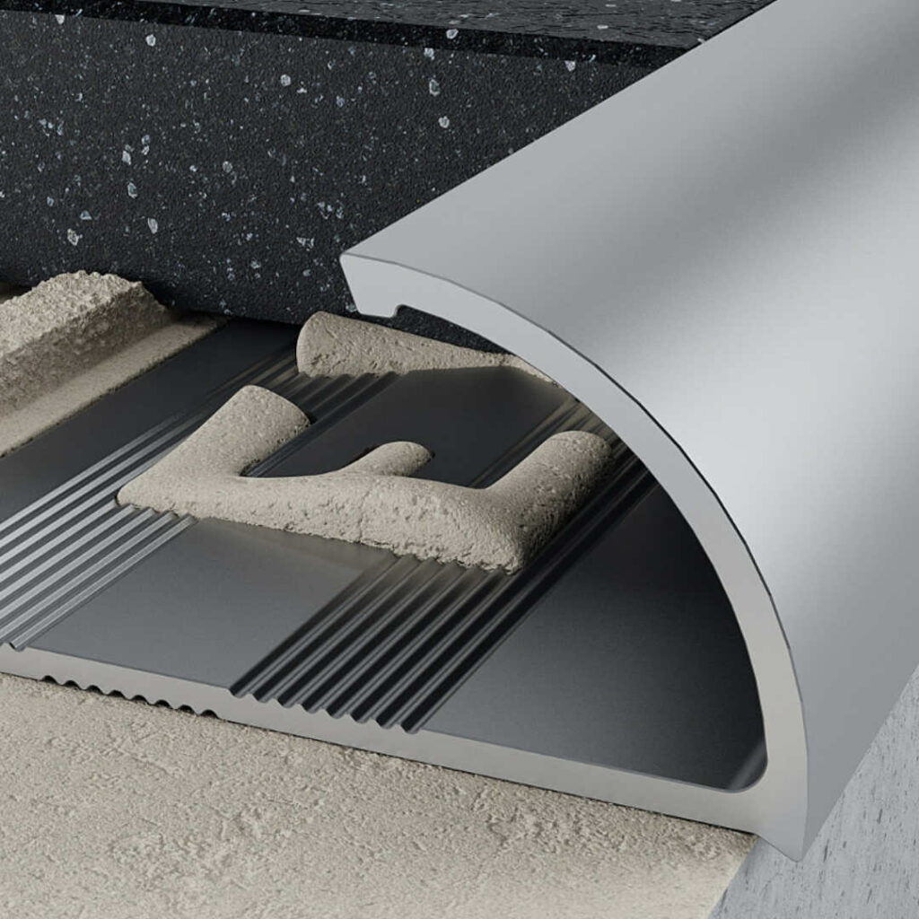 Profil C krawędziowy 10 mm długość 250 cm, aluminiowy, anodowany srebrny