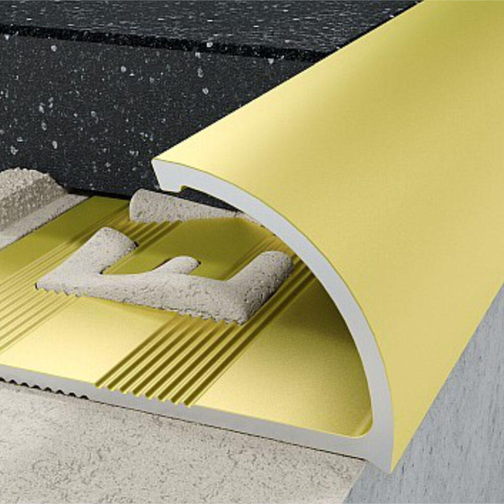 Profil C krawędziowy 10 mm długość 250 cm, aluminiowy, anodowany złoty