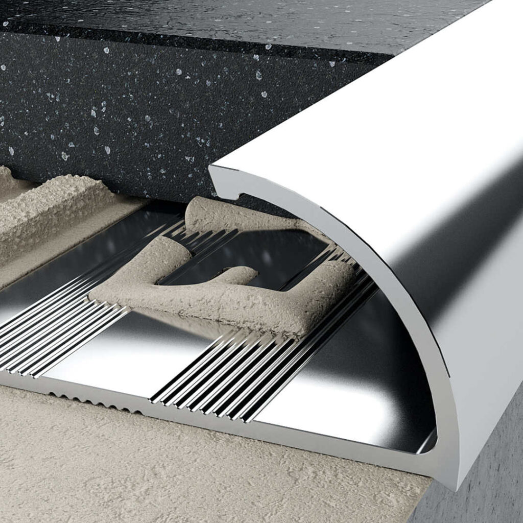 Profil C krawędziowy 10 mm długość 250 cm, aluminiowy, elektropoler srebrny