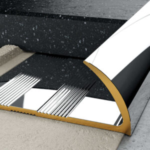 Profil C krawędziowy 10 mm długość 250 cm, mosiężny, chromowany