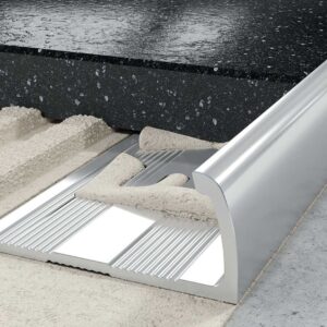 Profil J licowy owalny 10 mm długość 250 cm, aluminiowy, surowy