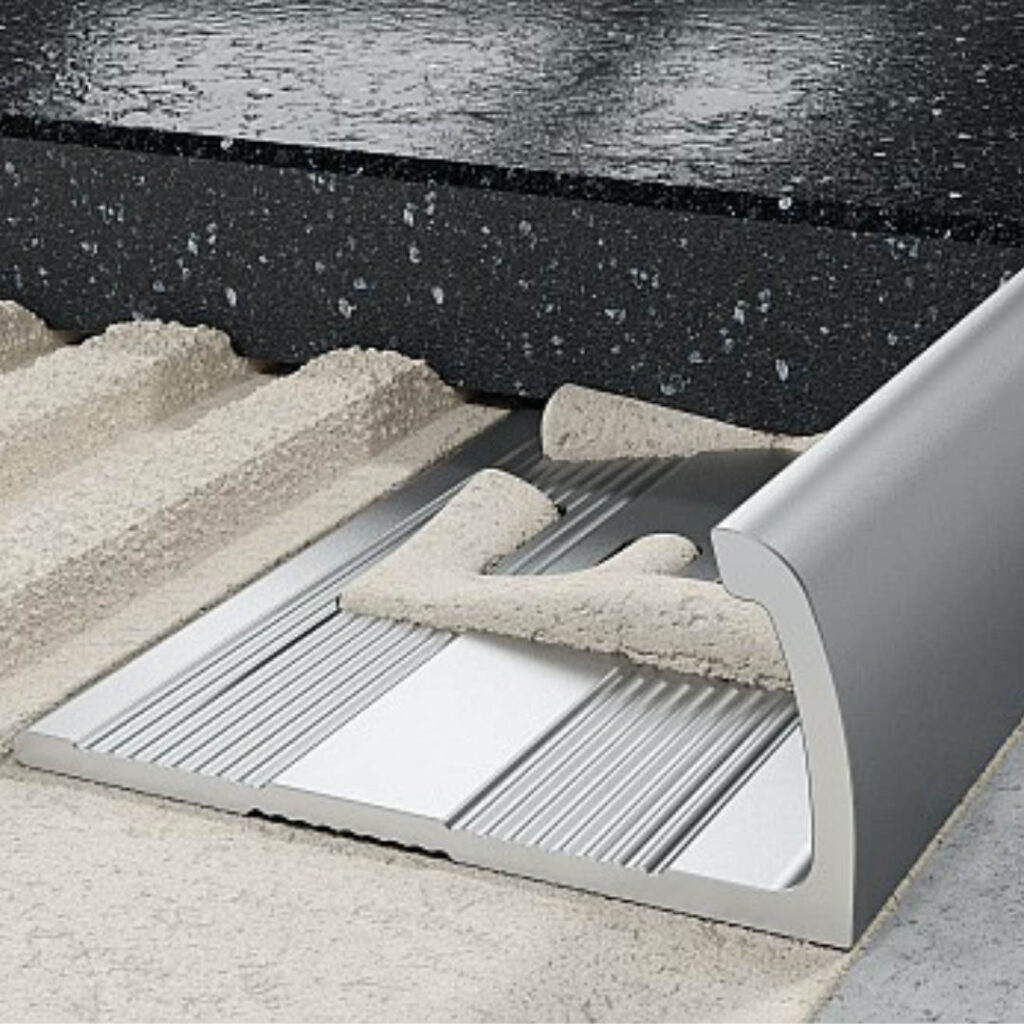 Profil J licowy owalny 10 mm długość 250 cm, aluminiowy, anodowany srebrny