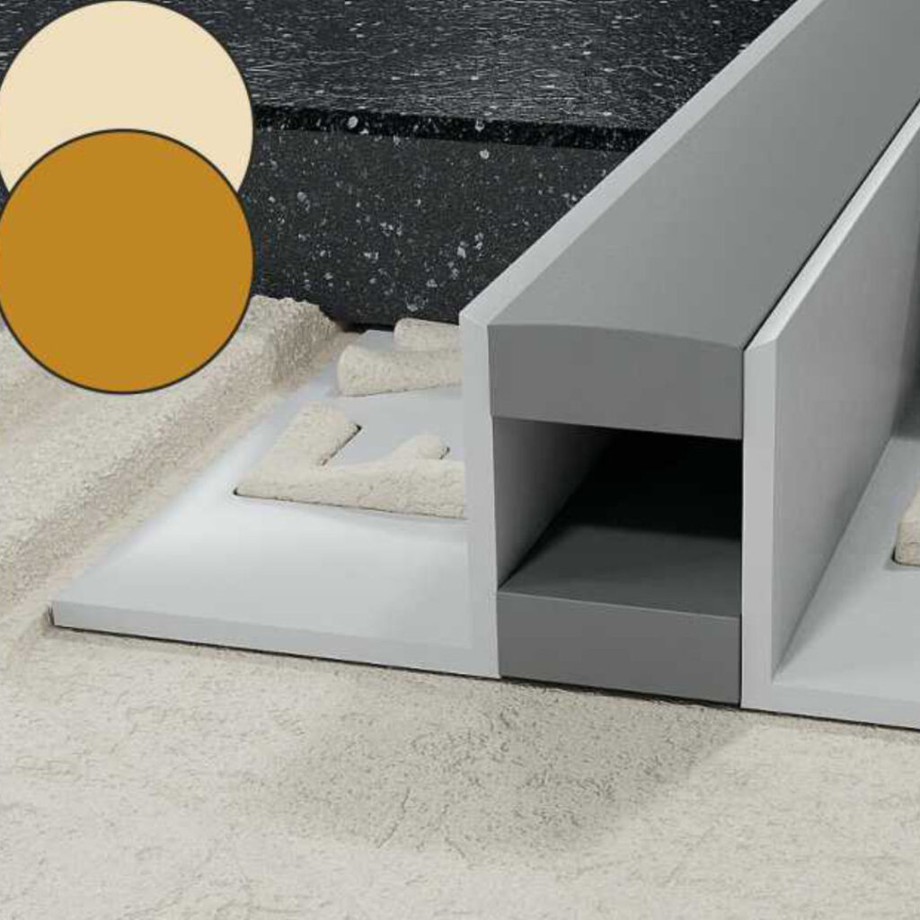 Profil LL dylatacyjny 9,5 mm długość 250 cm, PVC, karmel / beż