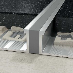 Profil LL dylatacyjny 8 mm długość 250 cm, aluminiowy z gumową wkładką