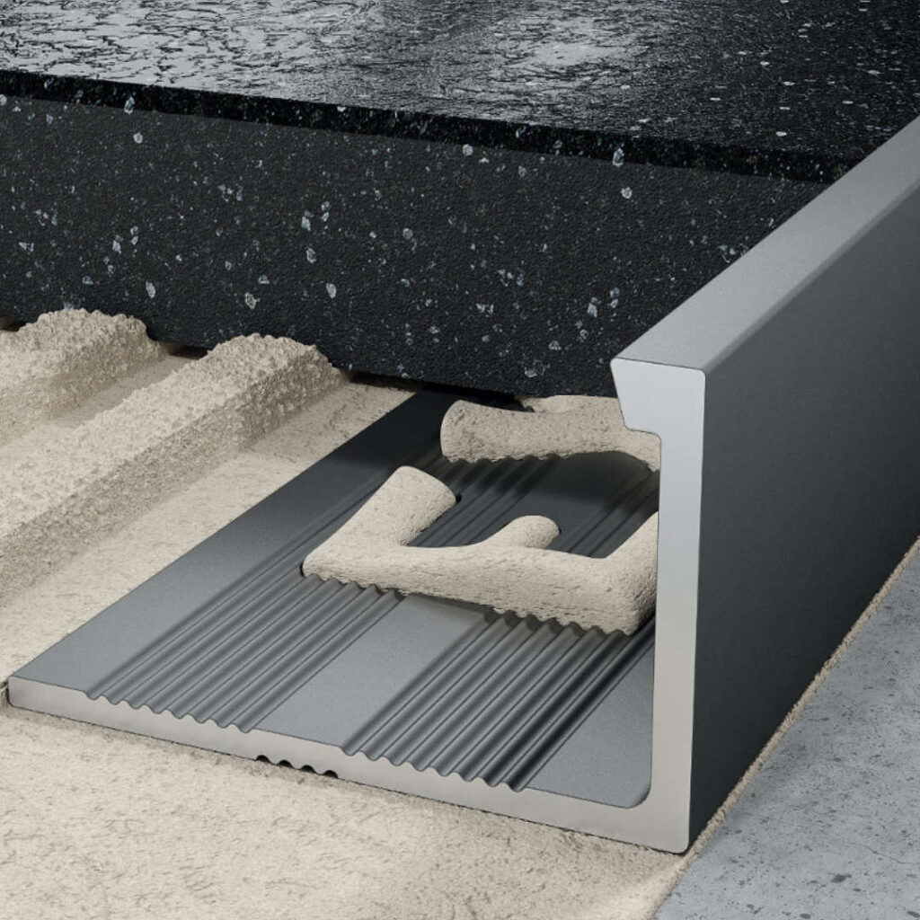 Profil L licowy prosty 8 mm długość 250 cm, aluminiowy, anodowany grafit