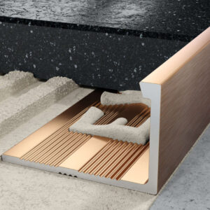 Profil L licowy prosty 10 mm długość 250 cm, aluminiowy, anodowany inox szczotkowany