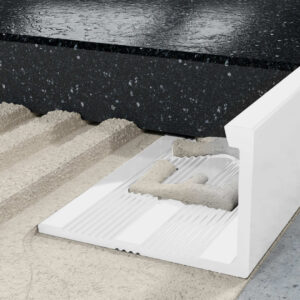 Profil L licowy prosty 8 mm długość 250 cm, aluminiowy, malowany proszkowo, biały mat