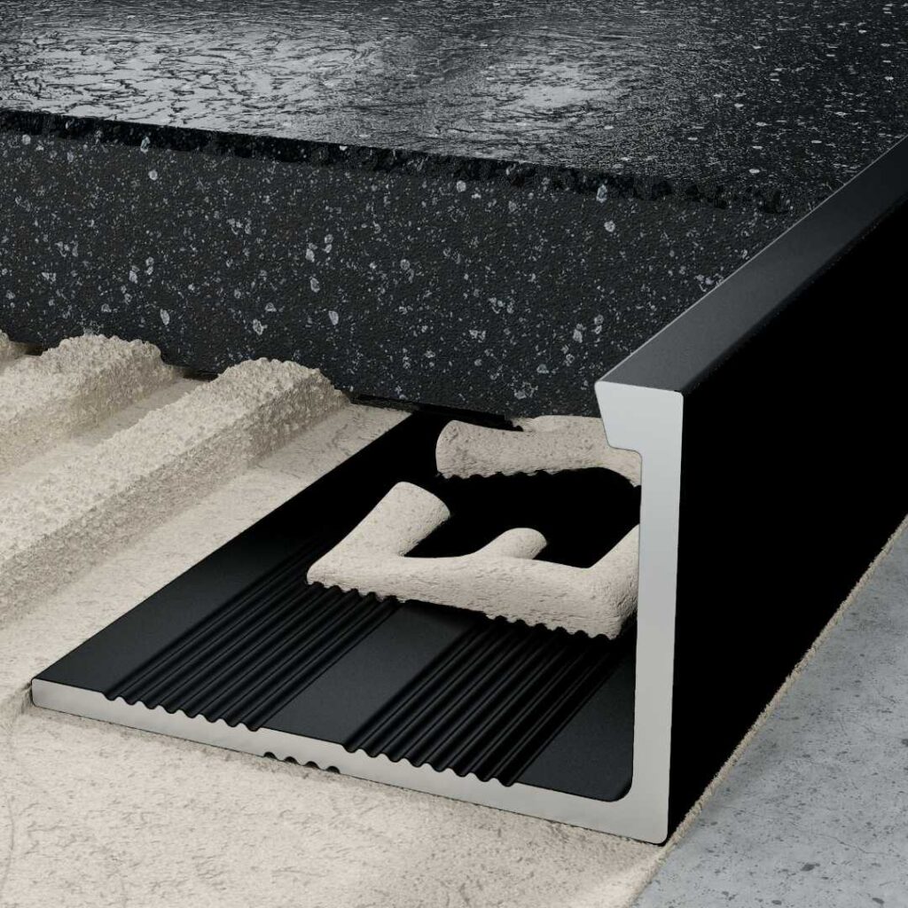 Profil L licowy prosty 12 mm długość 250 cm, aluminiowy, elektropoler czarny mat