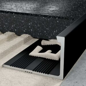 Profil L licowy prosty 12 mm długość 250 cm, aluminiowy, elektropoler czarny mat