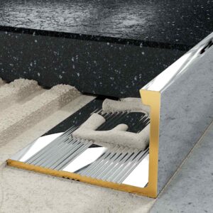 Profil L licowy prosty 12 mm długość 250 cm, mosiężny, chromowany