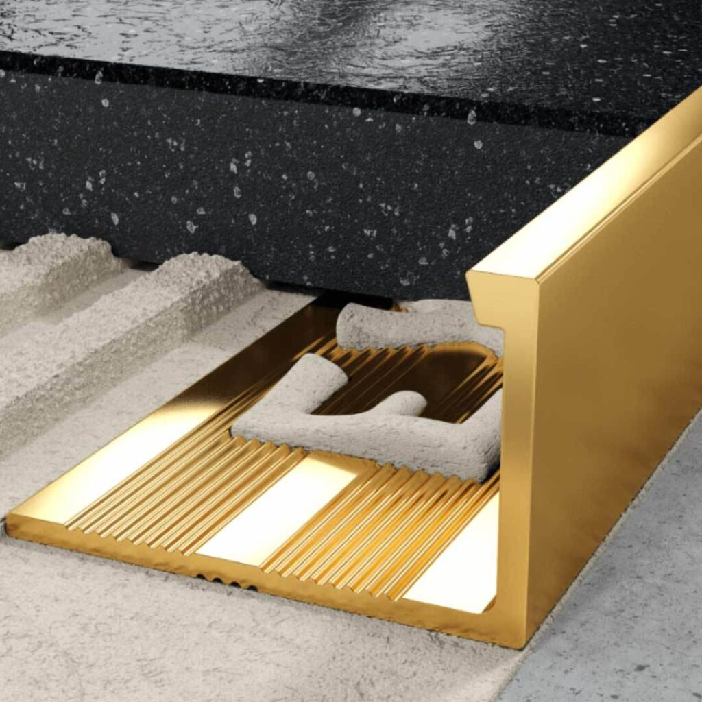 Profil L licowy prosty 12 mm długość 250 cm, mosiężny, surowy