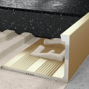 Profil L licowy prosty 12 mm długość 250 cm, aluminiowy, elektropoler złoty