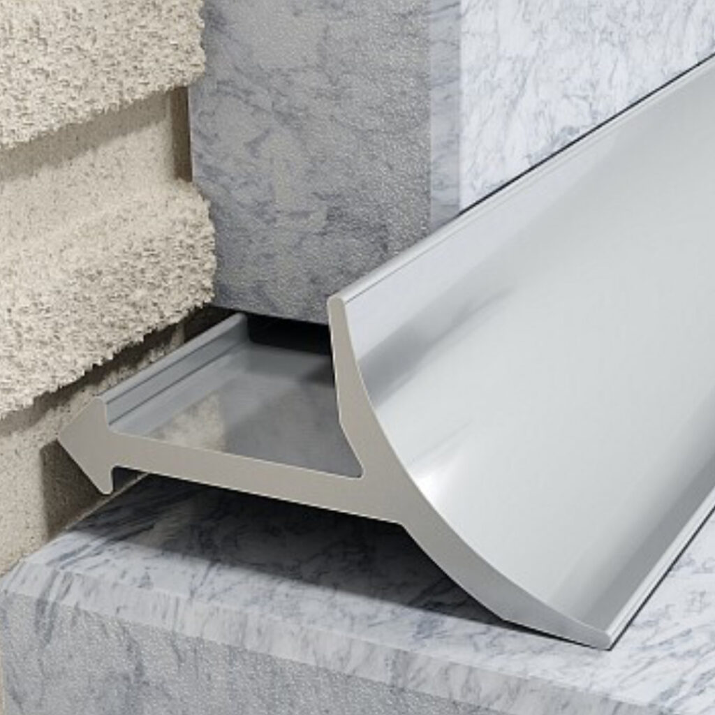 Profil W wewnętrzny 10 mm długość 250 cm aluminiowy, anodowany srebrny