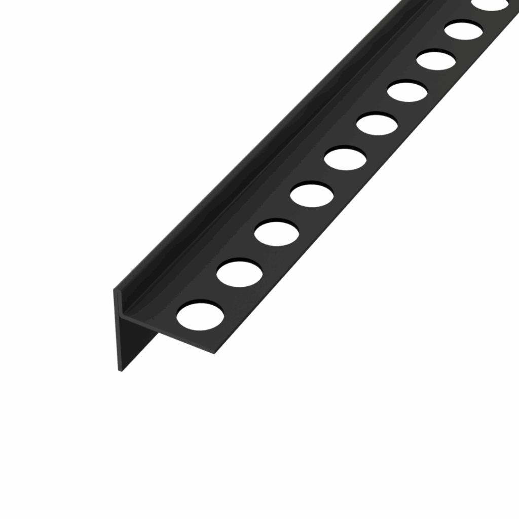 Profil brodzikowy 120 cm, spadkowy lewy stal nierdzewna, czarny mat