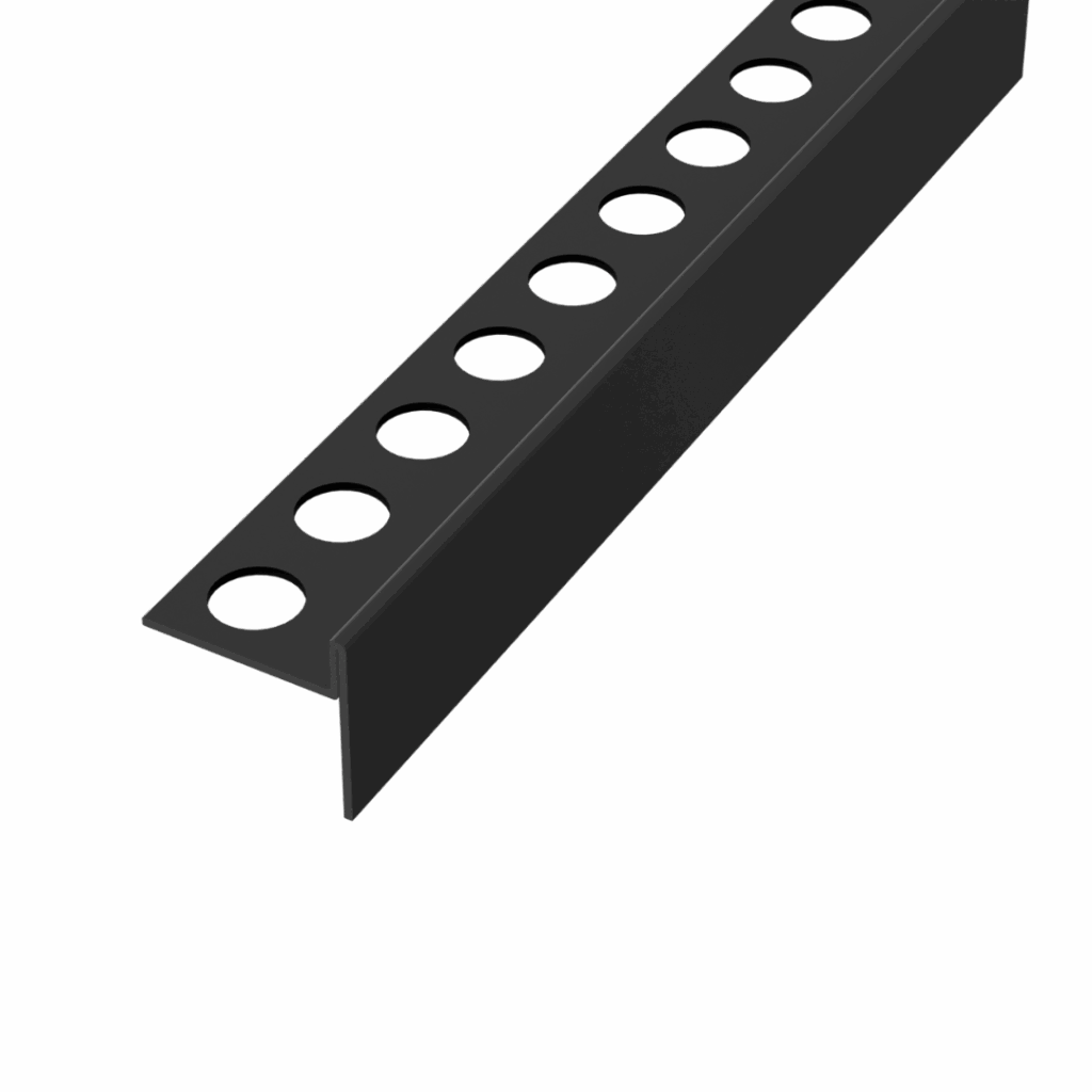 Profil brodzikowy 120 cm, spadkowy prawy stal nierdzewna, czarny mat