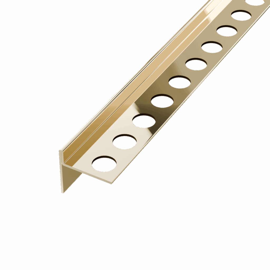 Profil brodzikowy 120 cm, spadkowy lewy stal nierdzewna, złoty, polerowany