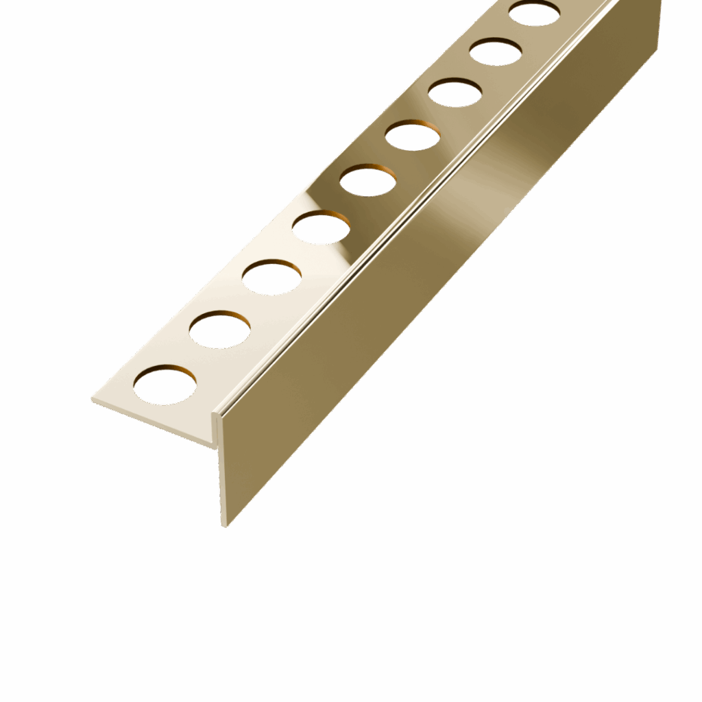 Profil brodzikowy 120 cm, spadkowy prawy stal nierdzewna, złoty, polerowany