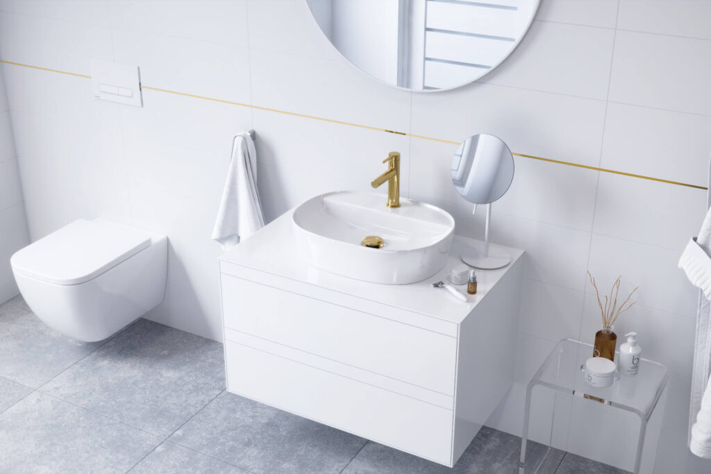 Profil QT fugowy kwadratowy 5 mm długość 200 cm, mosiężny, złoty 24 karaty