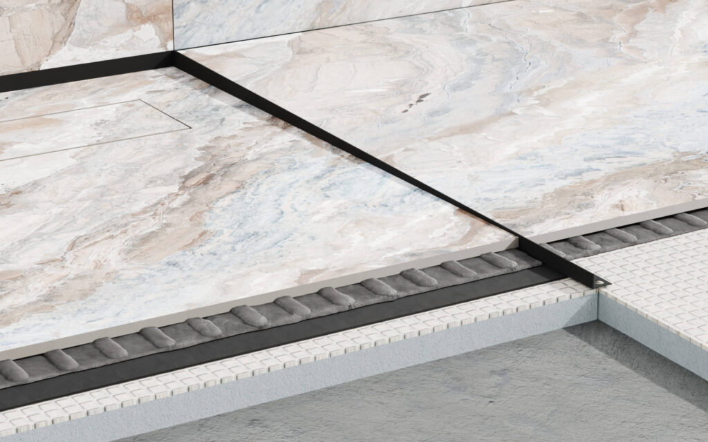 Profil brodzikowy 120 cm, spadkowy prawy stal nierdzewna, czarny mat