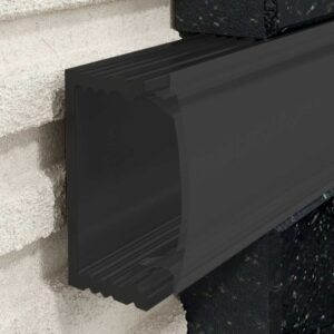 Profil PROFILED oświetleniowy z blendą 15 mm, długość 250 cm, aluminiowy, anodowany czarny, blenda czarna