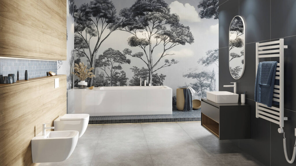 Revia lustro łazienkowe 100x50cm owalne, biały mat