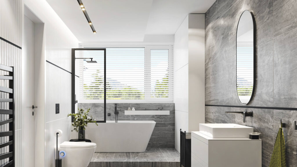 Revia lustro łazienkowe 100x50cm owalne, czarny mat