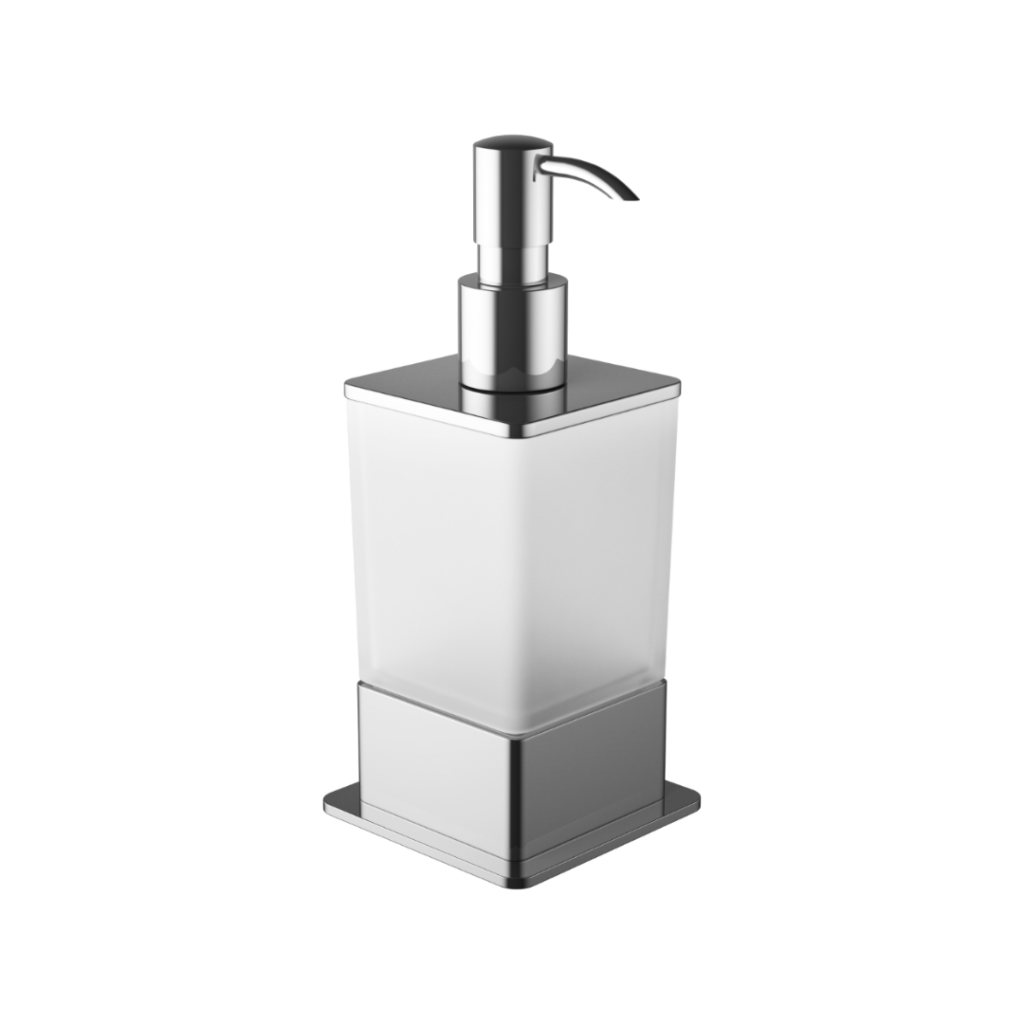 Riko dozownik do mydła w płynie stojący, chrom