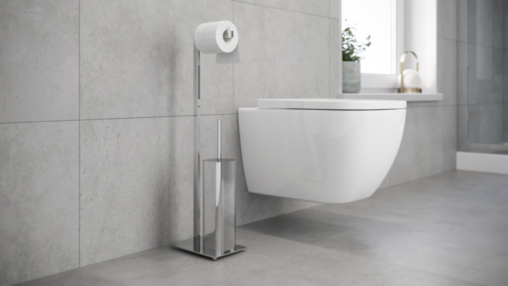 Riko stojak na papier ze szczotką, chrom