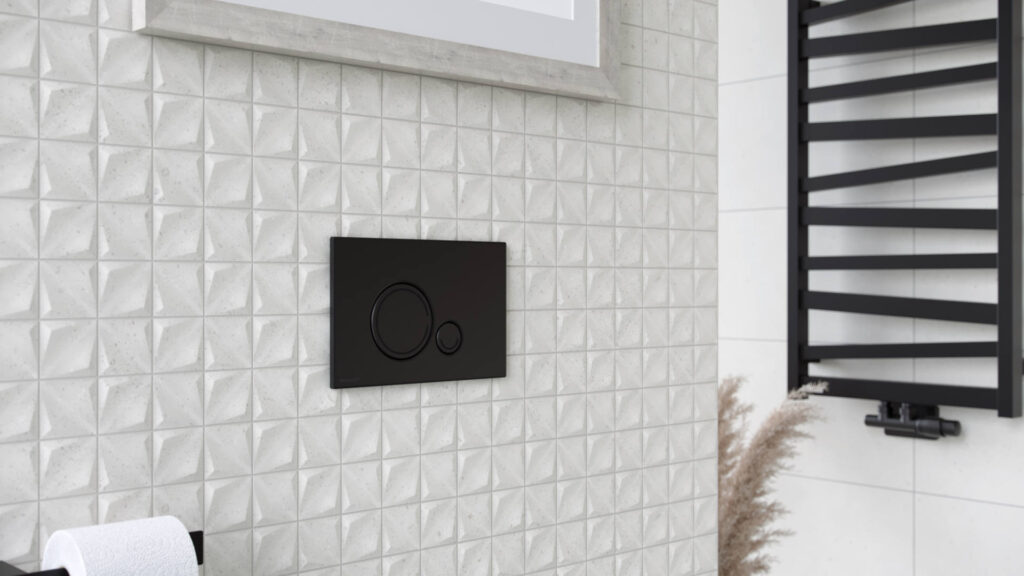 Ringo przycisk spłukujący do stelaża podtynkowego WC Shiro 2.0, czarny soft