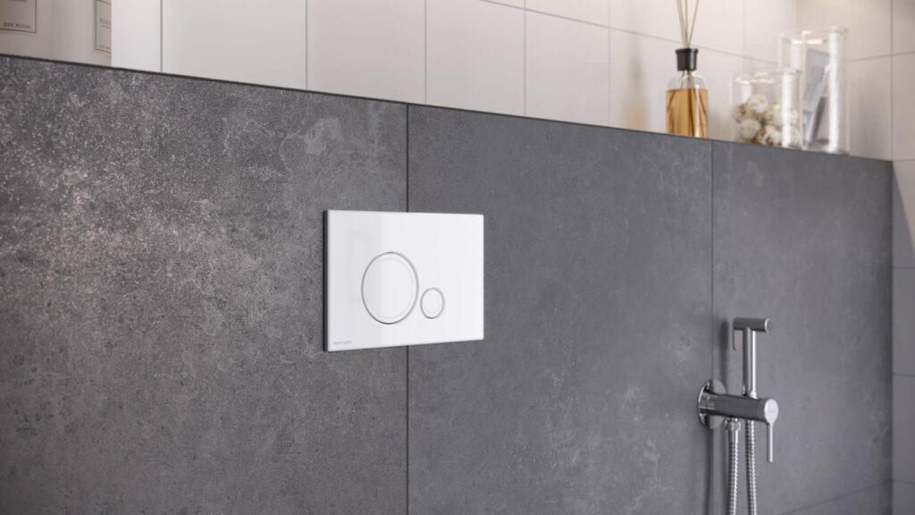 Ringo przycisk spłukujący do stelaża podtynkowego WC Shiro 2.0, biały połysk