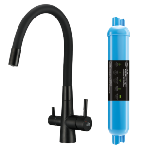 Riveco – bateria zlewozmywakowa z elastyczną wylewką + filtr mineralizujący