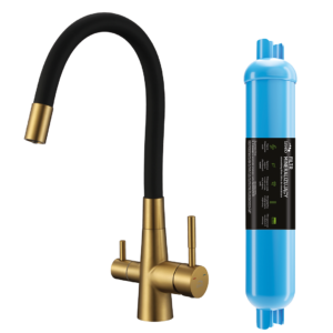 Riveco – bateria zlewozmywakowa z elastyczną wylewką + filtr mineralizujący