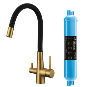 Riveco – bateria zlewozmywakowa z elastyczną wylewką + filtr zmiękczający