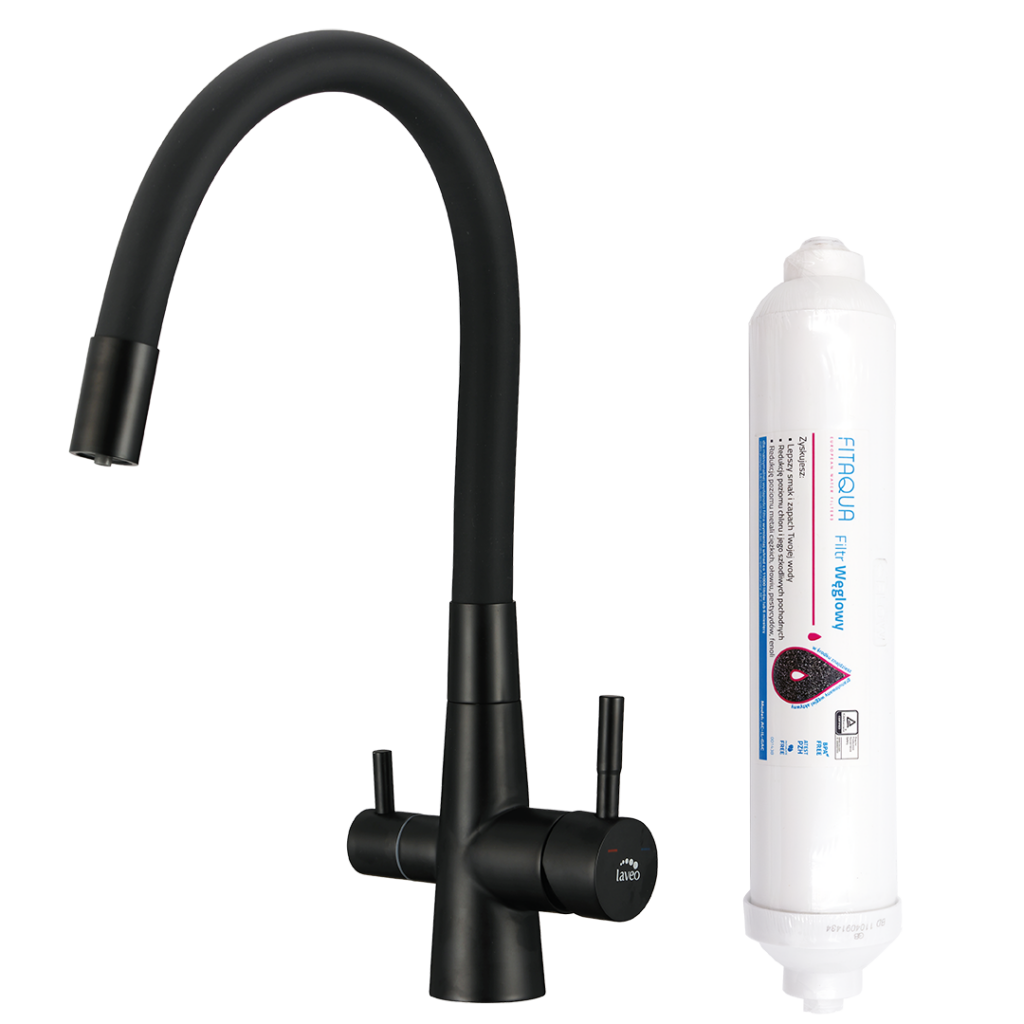 Riveco – bateria zlewozmywakowa stojąca z elastyczną wylewką + system do filtrowania wody