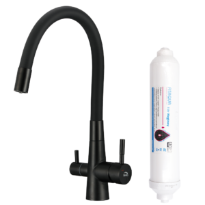 Riveco – bateria zlewozmywakowa stojąca z elastyczną wylewką + system do filtrowania wody