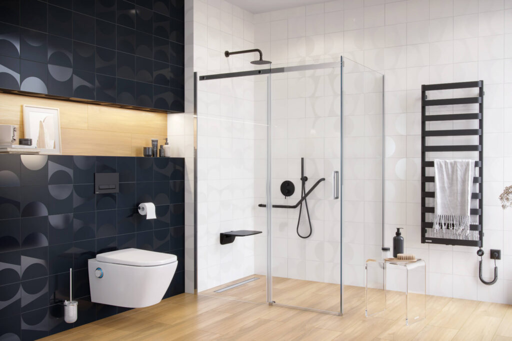 Rols ścianka prysznicowa boczna 100 cm powłoka Clean Control, chrom