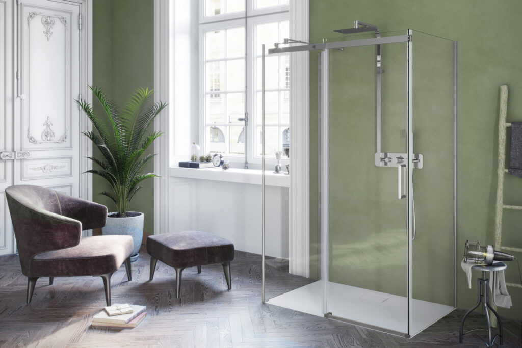 Rols ścianka prysznicowa boczna 2, 90 cm powłoka Clean Control, chrom