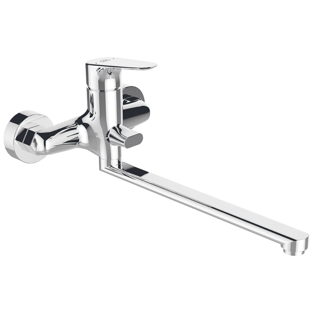 Rondo – bateria wannowa ścienna z ruchomą wylewką bez zestawu natryskowego